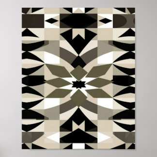 Moderne neutrale geometrische Wandkunst | Erde zu Poster
