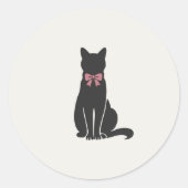 Moderne Neutrale Katzen-Siegel-Aufkleber Runder Aufkleber (Vorderseite)