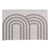 Moderne neutrale Linenlinie Art Design Kissenbezug (Vorderseite-Rechts)