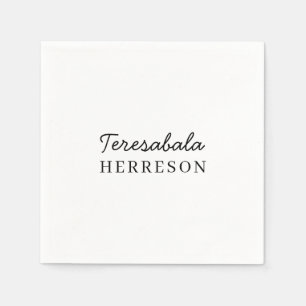 Moderne neutrale Monogramm-Design Serviette