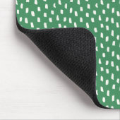 Moderne neutrale Pinselstriche Chic Blattgrün Mousepad (Ecke)