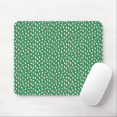 Moderne neutrale Pinselstriche Chic Blattgrün Mousepad (Mit Mouse)