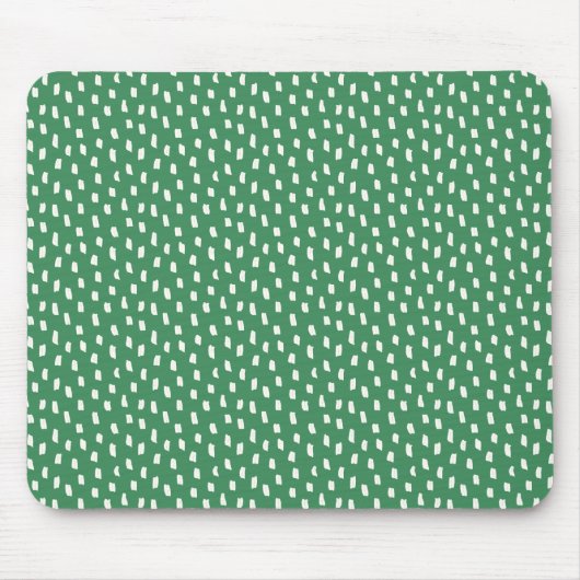 Moderne neutrale Pinselstriche Chic Blattgrün Mousepad (Vorne)