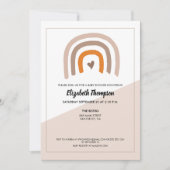 Moderne neutrale Rainbow Baby Shower Invitati Einladung (Vorderseite)