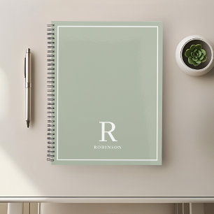 Moderne neutrale Salbei-Familienname Planer