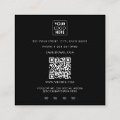 Moderne neutrale Schmetterlinge bilden Künstler Quadratische Visitenkarte (Rückseite)