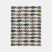 Moderne neutrale Schmetterlinge Gartenmuster Fleecedecke (Vorderseite)