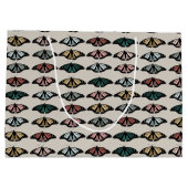 Moderne neutrale Schmetterlinge Gartenmuster Große Geschenktüte (Rückseite)