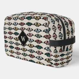 Moderne neutrale Schmetterlinge Gartenmuster-Monog Waschbeutel