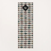 Moderne neutrale Schmetterlinge Gartenmuster-Monog Yogamatte (Vorderseite)