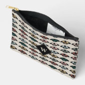 Moderne neutrale Schmetterlinge Gartenmuster-Monog Zubehörtasche (Offen)