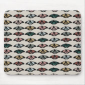 Moderne neutrale Schmetterlinge Gartenmuster Mousepad (Vorne)
