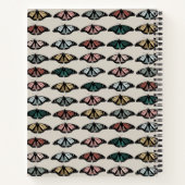 Moderne neutrale Schmetterlinge Gartenmuster Notizblock (Rückseite)