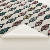 Moderne neutrale Schmetterlinge Gartenmuster Sherpadecke (3/4)