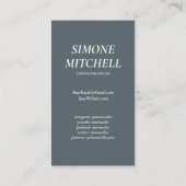 Moderne, neutrale Social Media Beruflich Visitenkarte (Rückseite)