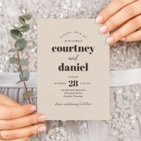 Moderne, neutrale, trendige Mix-Hochzeit