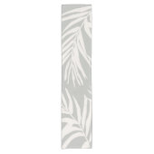 Moderne neutrale tropische Blätter Kurzer Tischläufer (Vorderseite)