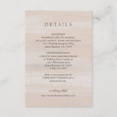 Moderne neutrale Wasserfarbe Elegante Hochzeit Begleitkarte (Vorderseite)