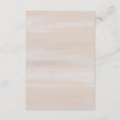 Moderne neutrale Wasserfarbe Elegante Hochzeit Begleitkarte (Rückseite)