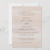 Moderne neutrale Wasserfarbe Elegante Hochzeit Einladung (Vorderseite)