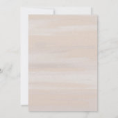 Moderne neutrale Wasserfarbe Elegante Hochzeit Einladung (Rückseite)