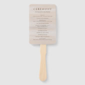 Moderne neutrale Wasserfarbe Elegante Hochzeit Fächer (Vorderseite)