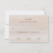 Moderne neutrale Wasserfarbe Elegante Hochzeit RSVP Karte (Vorderseite)