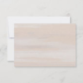 Moderne neutrale Wasserfarbe Elegante Hochzeit RSVP Karte (Rückseite)