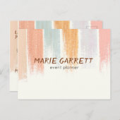 Moderne, neutrale Wasserfarbenpinselstriche Postkarte (Vorne/Hinten)