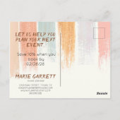 Moderne, neutrale Wasserfarbenpinselstriche Postkarte (Rückseite)