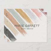 Moderne, neutrale Wasserfarbenpinselstriche Postkarte (Vorne/Hinten)