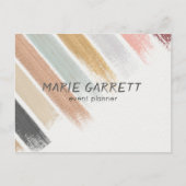 Moderne, neutrale Wasserfarbenpinselstriche Postkarte (Vorderseite)