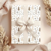 Moderne neutrale Weihnachtsfarben Geschenkpapier Set