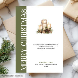 Moderne neutrale Weihnachtsgrußkarte Feiertagskarte