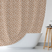 Moderne neutrale weiße Punkte drucken Duschvorhang