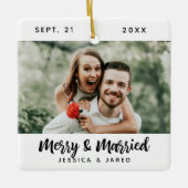 Moderne Neuverheiratete frohe und Verheiratete Wei Keramikornament (Vorderseite)