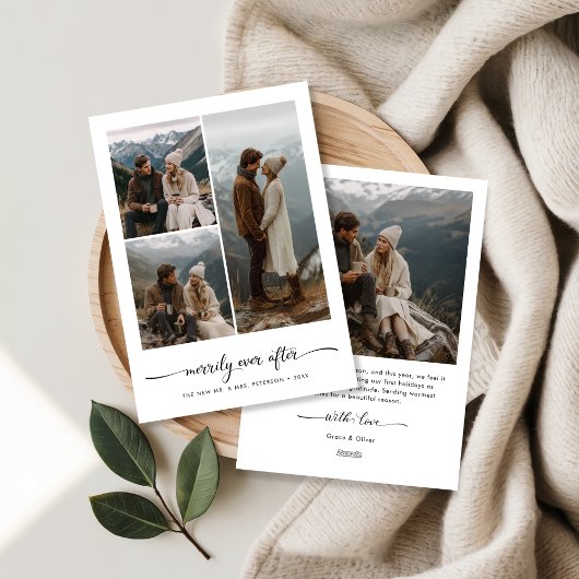 Moderne Neuverheiratete nach Weihnachten Foto noch