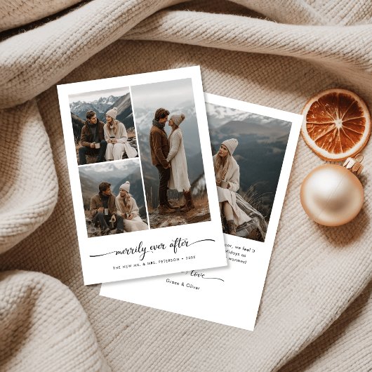 Moderne Neuverheiratete nach Weihnachten Foto noch