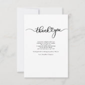 Moderne Neuvermählte Foto handgeschriebene Hochzei Dankeskarte (Rückseite)