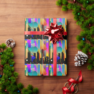 Moderne New Yorker geometrische Formen Abstrakt Geschenkpapier