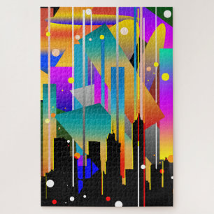 Moderne New Yorker geometrische Formen Abstrakt Puzzle