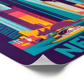 Moderne New Yorker Landschaft Flat Vector Art Poster (Ecke)