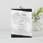 Moderne nichts Extravaganter Lässiger Hochzeitsdet Begleitkarte (Stehend Vorderseite)
