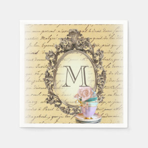 moderne niedlich romantische mädchenhafte Vintage Serviette