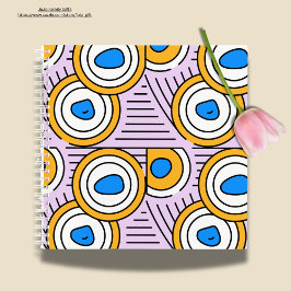 Moderne niedliche abstrakte Kunstwerke in lila Bla Notizblock