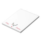 Moderne niedliche abstrakte Weihnachtsrinder auf W Notizblock (Rotiert)