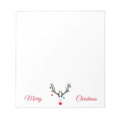 Moderne niedliche abstrakte Weihnachtsrinder auf W Notizblock (Vorderseite)