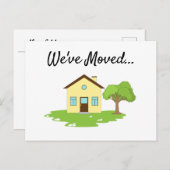 Moderne Niedliche Ankündigung einer neuen Adresse Postkarte (Vorne/Hinten)