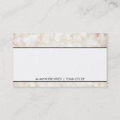 MODERNE, niedliche, ätherische Bokeh-Creme Visitenkarte (Rückseite)