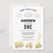 Moderne Niedliche Bauweise Erste Geburt Einladung (Vorderseite)